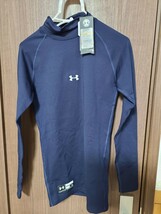 アンダーアーマー UNDER ARMOUR　コールドギア ロングスリーブ モック 1346864　MDN410　ネイビー　新品　未使用　送料無料　SMサイズ_画像3