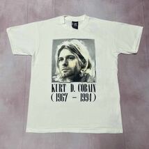 90s NIRVANA Kurt Cobain カートコバーン Tシャツ White 追悼 XLサイズ_画像1