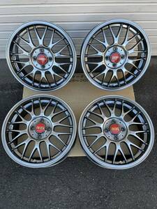 BBS RG-F RG-525 アルミホイール 4本　　6.5J 16インチ　　OFF 40 4H-100 ダイヤモンドブラック色　フィット　ロードスター