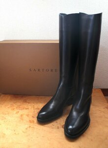 ★サルトル/SARTORE『ロングブーツsize24cm38*黒*イタリア製』古着のgplus広島 2312s1