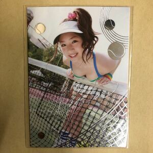 佐山彩香 2012 ボム トレカ アイドル グラビア カード 水着 ビキニ テニス SP12 タレント トレーディングカード BOMB 銀箔押し 印刷サイン