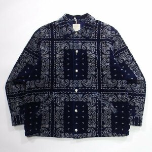 美品 The Stylist Japan BANDANA Design Coach Jacket Navy M スタイリストジャパン バンダナ コーチジャケット