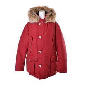 美品 WOOLRICH カナダ製 コヨーテファー付き ダウン アークティック パーカ S レッド ウールリッチ KL4BKSPQ14