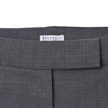 美品 BRUNELLO CUCINELLI ラメライン入り ストレッチ スラックス - グレー ブルネロクチネリ KL4BULCK21_画像4