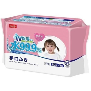  for baby hand ...rek water 99.9% 80 sheets X3 piece insertion X4 pack 