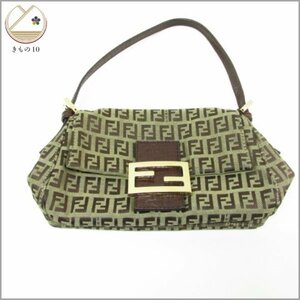 ★着物10★ 1円 FENDI フェンディ ズッカ ミニバッグ ポーチ ブラウン レディース ブランド品 [同梱可] ☆☆☆☆☆