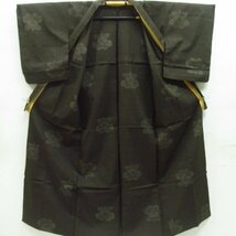 ★着物10★ 1円 絹 着物 結城紬 単衣 身丈164cm 裄65cm [同梱可] ☆☆_画像8