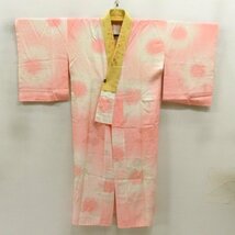 ★着物10★ 1円 絹 長襦袢 刺繍半衿付き 袷 身丈126cm 裄62cm [同梱可] ☆☆_画像6