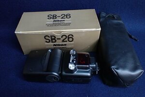 ★120418 Nikon ニコン SB-26 SPEEDLIGHT スピードライト ストロボ フラッシュ ケース 使用説明書 箱付き ジャンク品★