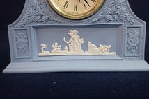 ★121945 Wedgwood ウェッジウッド ジャスパー マントルクロック 置時計 時計★_画像7