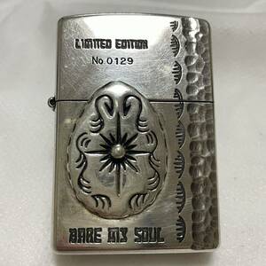 ZIPPO ジッポ 2002年製 BARE MY SOUL レア シリアル刻印有り 限定品 ハンマートーン オイルライター