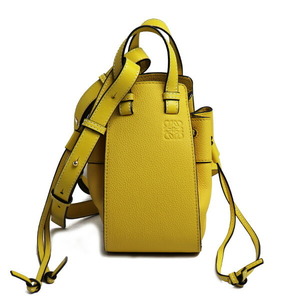 LOEWE ロエベ ドローストリング ミニ 2Wayショルダーバッグ イエロー 314.12.V07 レディース 中古