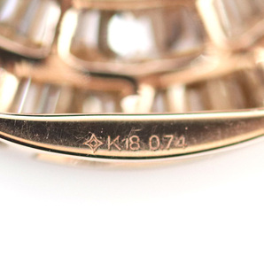 GSTV K18PG ピンクゴールド ムーン 月 ペンダントトップ ダイヤモンド0.74ct 2.9g レディース 中古 美品の画像4