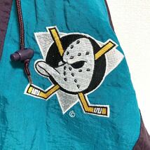 スターター　NHL　アナハイム・ダックス　中綿ブルゾンジャケット　刺繍　緑　L_画像5