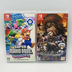 新品未開封 Nintendo Switch ゲームソフト SUPER MARIO BROS. WONDER　.hack//G.U. Last Recode 2本 まとめ セット