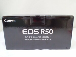 k4300 / 未使用 一眼レフ カメラ ミラーレス レンズ Canon EOSR50 ダブルズームキット ブラック 黒 現状品