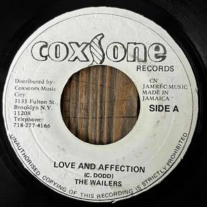 ★1965！初期名曲/代表曲！Bob Marley！【The Wailers - Love And Affection / Teenager In Love】7inch Studio One / Coxsone JA Repress