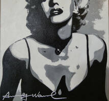 アンディ・ウォーホル 油彩 / 人物画 ● 絵画　人気作品●　【 Marilyn Monroe】正面サイン、裏サイン有/ 額装 F6　_画像4