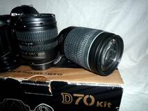 Nikon D70 Zoom Kit+望遠ズーム (バッテリー、充電器、AF-S18-70ｍｍ・AF 70-300mmレンズ、取説、元箱、他付)動作品_画像7