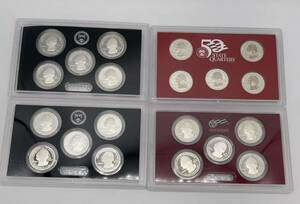 アメリカ　シルバー　プルーフセット 2000年 2010年 2015年 2018年 UNITED STATES MINT 50 STATE QUARTERS SILVER PROOF SET 銀貨 コイン