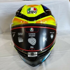 AGV エージー ブイ フルフェイスヘルメット K6 JOAN ブラックブルーイエロー Mサイズ (57-58cm) 未使用品8051019366214 ♯3