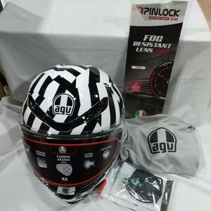 AGV エージーブイ K6 SECRET （BLACK/WHITE )ブラックホワイト Lサイズ 8051019197436 在庫1点限り