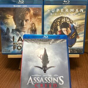 Blu-ray アサシンクリード　　スーパーマン　リターンズ　　アイ アム　ナンバー4の3本セットです。