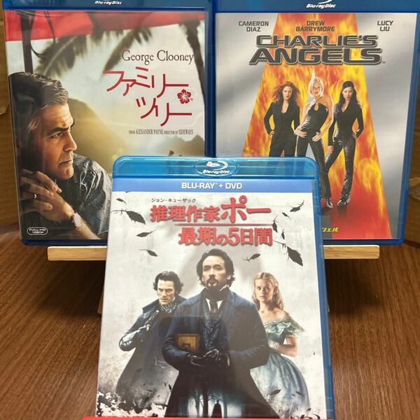 Blu-ray 推理作家ポー　最期の5日間　　チャーリーエンジェル　　ファミリーツリーの3本セットです。