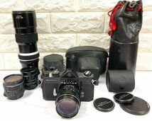 ASAHI PENTAX SPOTMATIC SP フィルムカメラ SMC TAKUMAR 1:1.4 50mm /1:3.5 28mm /SUPER KOMURA レンズ 動作未確認 fah 11A465_画像1