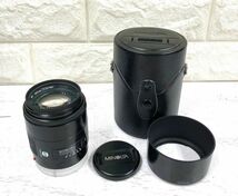 MINOLTA ミノルタ AF 100mm 1:2 一眼レフカメラ用 レンズ ケース、レンズフード付 動作未確認 fah 12A531_画像1