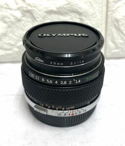 OLYMPUS オリンパス OM-SYSTEM G.ZUIKO AUTO-S 1:1.4 f=50mm レンズ Toshiba 49mm SL-1A フィルター 動作未確認 fah 12S148