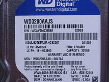 ◎L/867●ウェスタンデジタル☆Western Digital☆3.5インチHDD(ハードディスク)☆320GB SATA300 7200rpm☆WD3200AAJS☆中古品_画像2