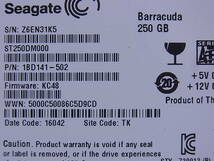 ◎L/920●シーゲイト Seagate☆3.5インチHDD(ハードディスク)☆250GB SATA600 7200rpm☆ST250DM000☆中古品_画像2