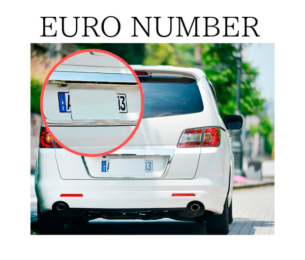 【左右1セット】　ユーロナンバープレート　貼るタイプ　オーダーデザイン　選べる素材3タイプ　イタリア　フランス　ドイツ　
