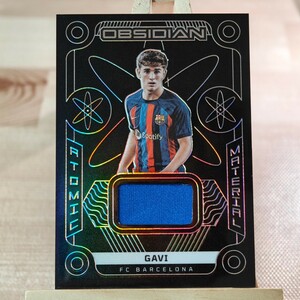 62枚限定 2022-23 Panini Obsidian La Liga GAVI 23/62 Patch Atomic Material Barcelona