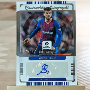 50枚限定 ジェラール・ピケ 2022-23 Panini Chronicles Contenders Gerard Pique Auto 19/50 直筆サインカード FCバルセロナ