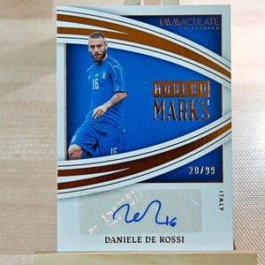 99枚限定 ダニエレ・デ・ロッシ 2022-23 Panini Immaculate Modern Marks 20/99 Daniele De Rossi Auto 直筆サインカード