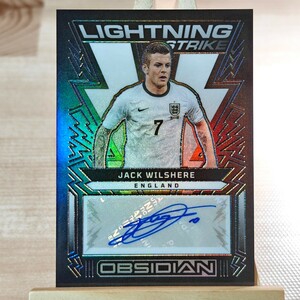 199枚限定 ジャック・ウィルシャー 2022-23 Panini Obsidian Jack Wilshere Lightning Strike Auto 172/199 直筆サインカード