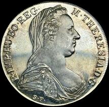 【オーストリア大型銀貨】(1780年銘 28.3g 直径40mm プルーフ リストライク品)_画像1