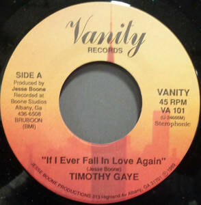 【SOUL 45】TIMOTHY GAYE - IF I EVER FALL IN LOVE AGAIN / KNOCK ON WOOD (s231219013) 