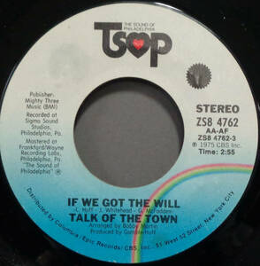 【SOUL 45】TALK OF THE TOWN - IF WE GOT THE WILL / I APOLOGIZE (s231202029) 