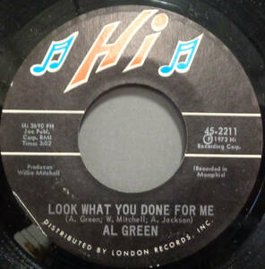 【SOUL 45】AL GREEN - LOOK WHAT YOU DONE FOR ME / LA-LA FOR YOU (s231201027) 