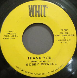 【SOUL 45】BOBBY POWELL - THANK YOU / WHY (AM I TREATED SO BAD) (s231217017) 