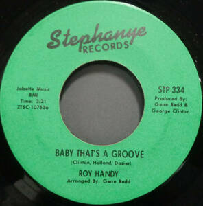 【SOUL 45】ROY HANDY - BABY THAT'S A GROOVE / MANKEY SEE - MONKEY DO (s231201007) 