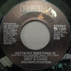 【SOUL 45】GREY & HANKS - GOTTA PUT SOMETHING IN / I CAN TELL WHERE YOUR HEAD IS (s231210009)