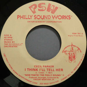 【SOUL 45】CECIL PARKER - I THINK I'LL TELL HER / YOU'RE EVERYTHING TO ME (s231204013) 