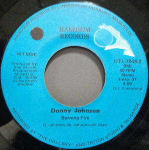 【SOUL 45】DONNY JOHNSON - LAST VEGAS AFTER DARK / BURNING FIRE (s231203020) 