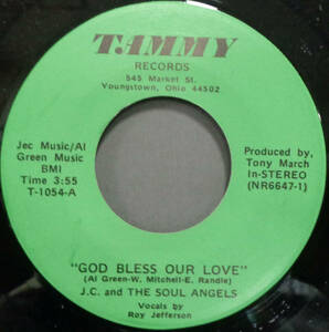 【SOUL 45】J.C. AND THE SOUL ANGELS - GOD BLESS OUR LOVE / TRUE LOVE IS HARD TO FIND (s231221023) 