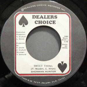 【SOUL 45】SHERMAN HUNTER - SWEET THING / SOMEBODY LOVES YOU (s231219016) *sweet soul