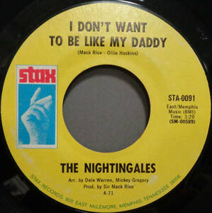 【SOUL 45】NIGHTINGALES - I DON'T WANT TO BE LIKE MY DADDY / JUST A LITTLE OVERCOME (s231228014) *great 70's 